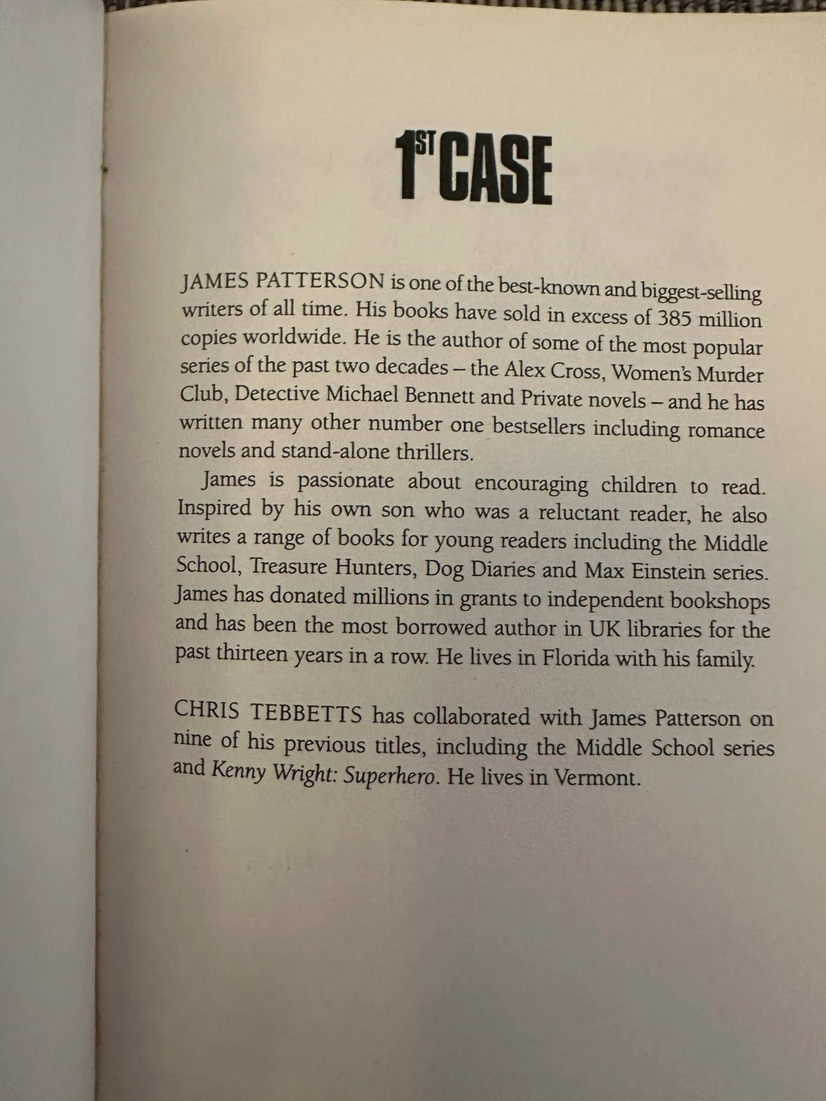 First Case - James Patterson