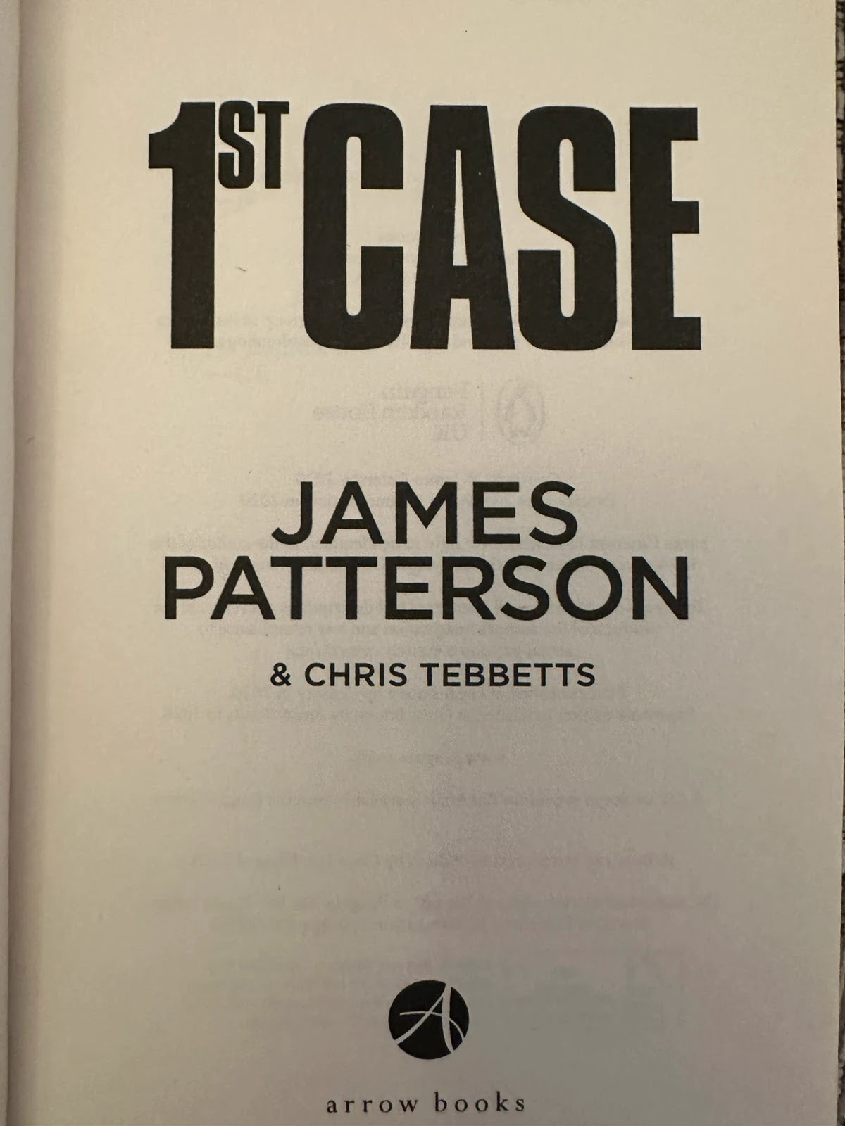 First Case - James Patterson