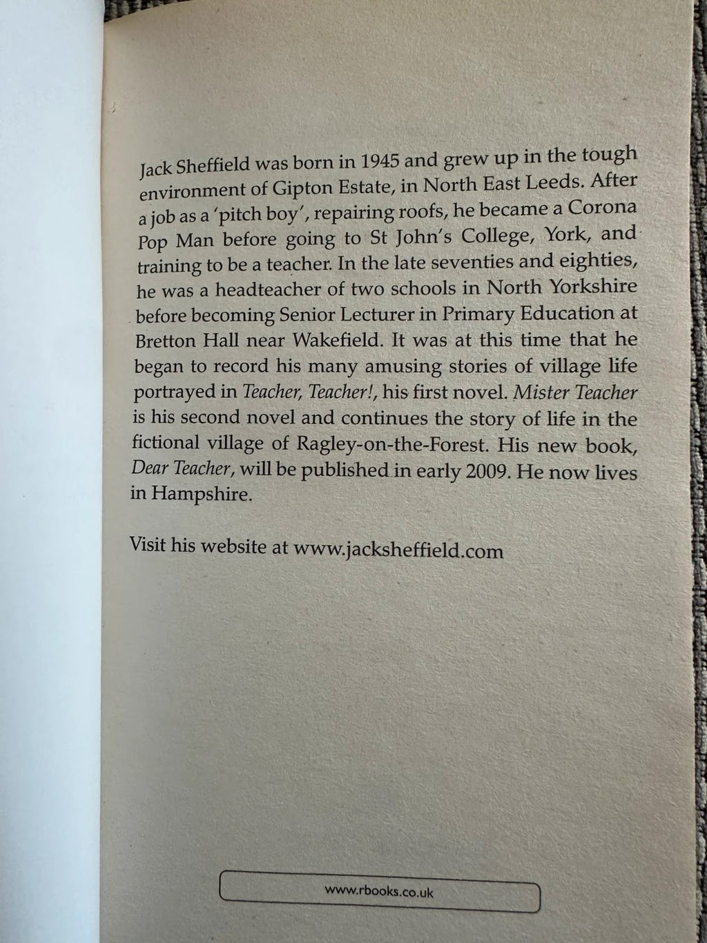Mister Teacher - Jack Sheffield