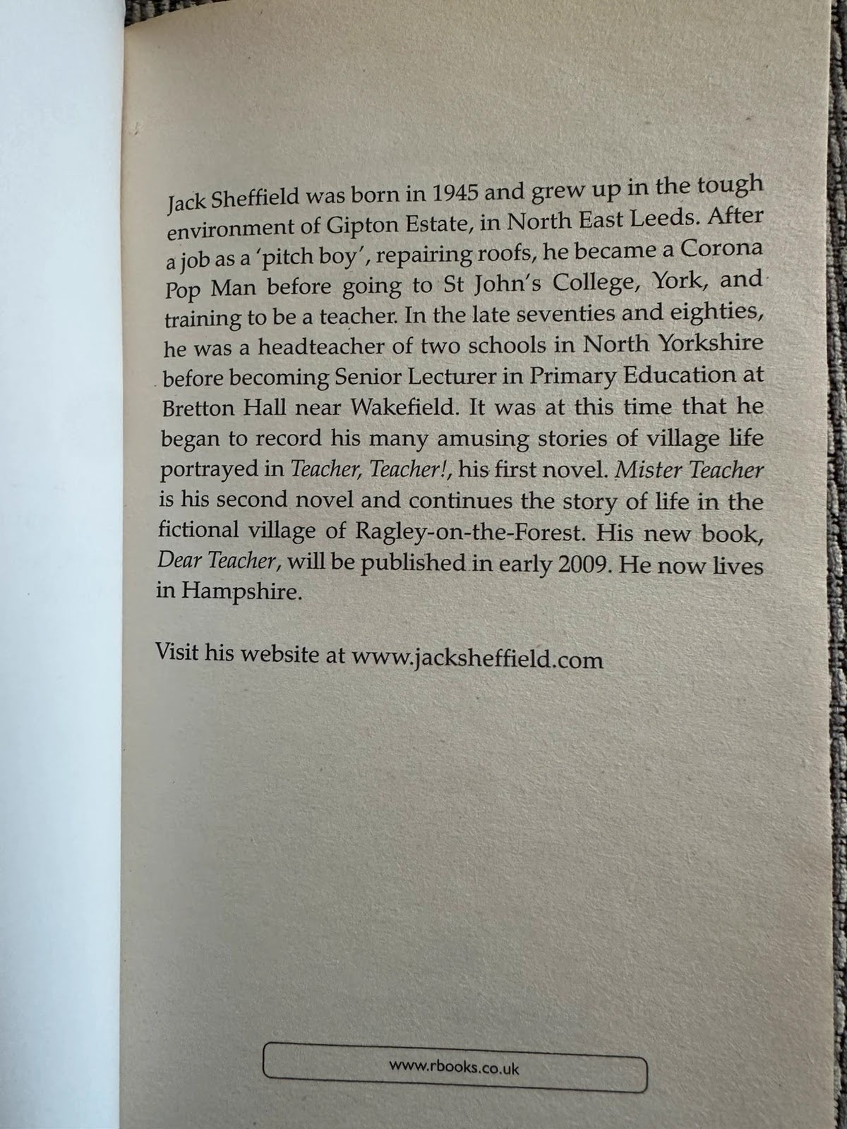 Mister Teacher - Jack Sheffield