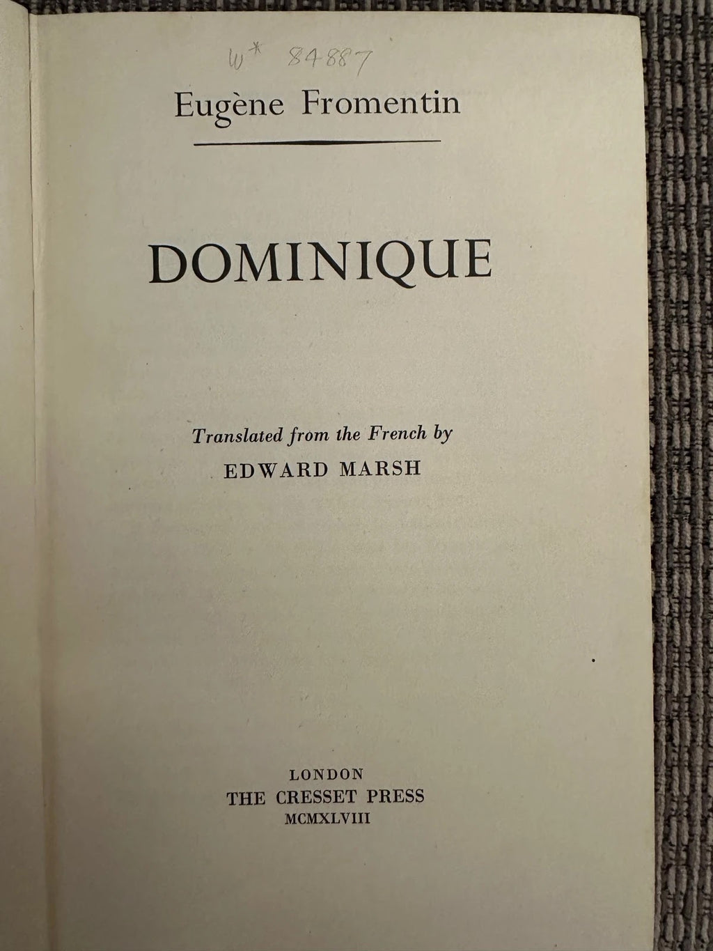 Dominique - Eugène Fromentin
