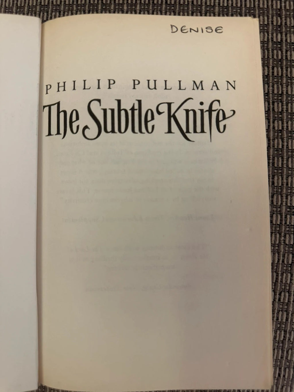 The Subtle Knife - Philip Pullman
