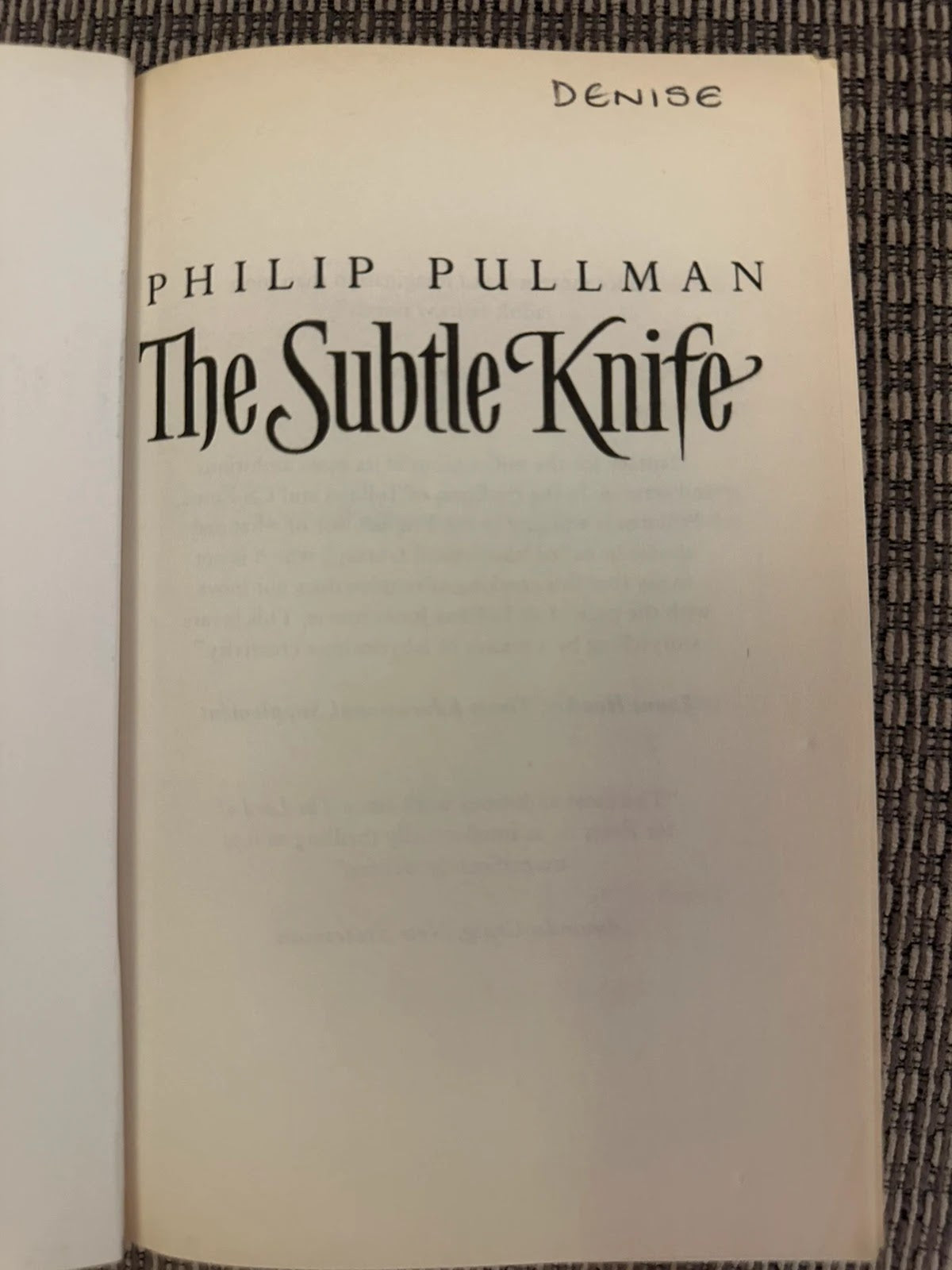 The Subtle Knife - Philip Pullman