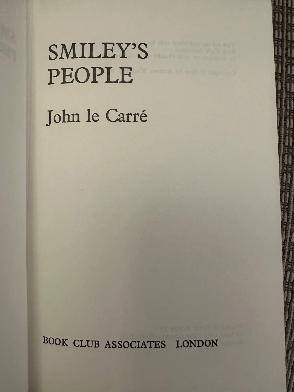 Smiley's People - Le Carré