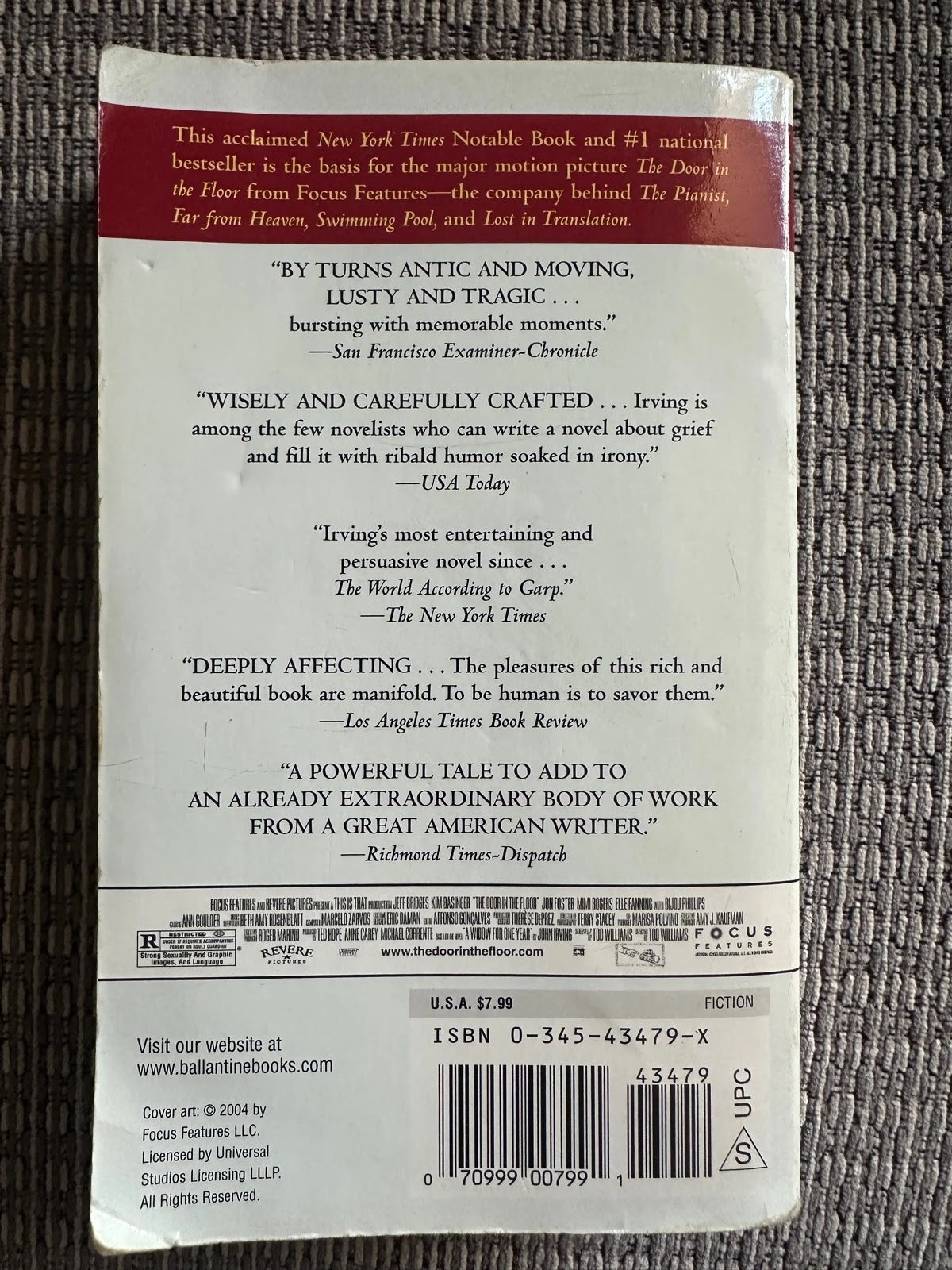 A Widow for a Year - John Irving