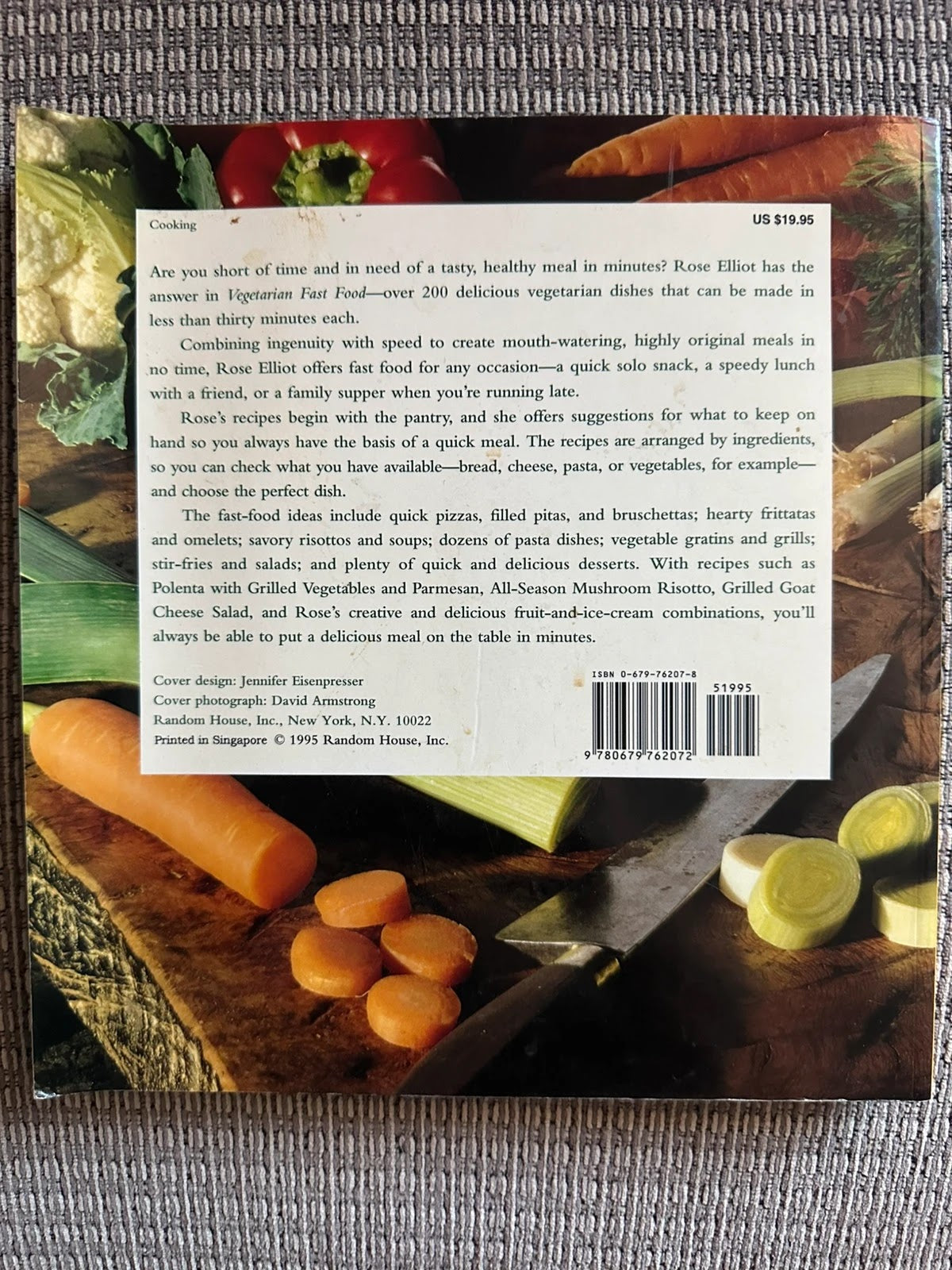 Vegetarian Fast Food Cookbook - Rose Elliot