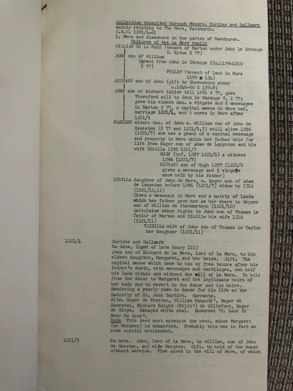 Vintage Shropshire Archive - The Mere Baschurch - Local History Genealogy