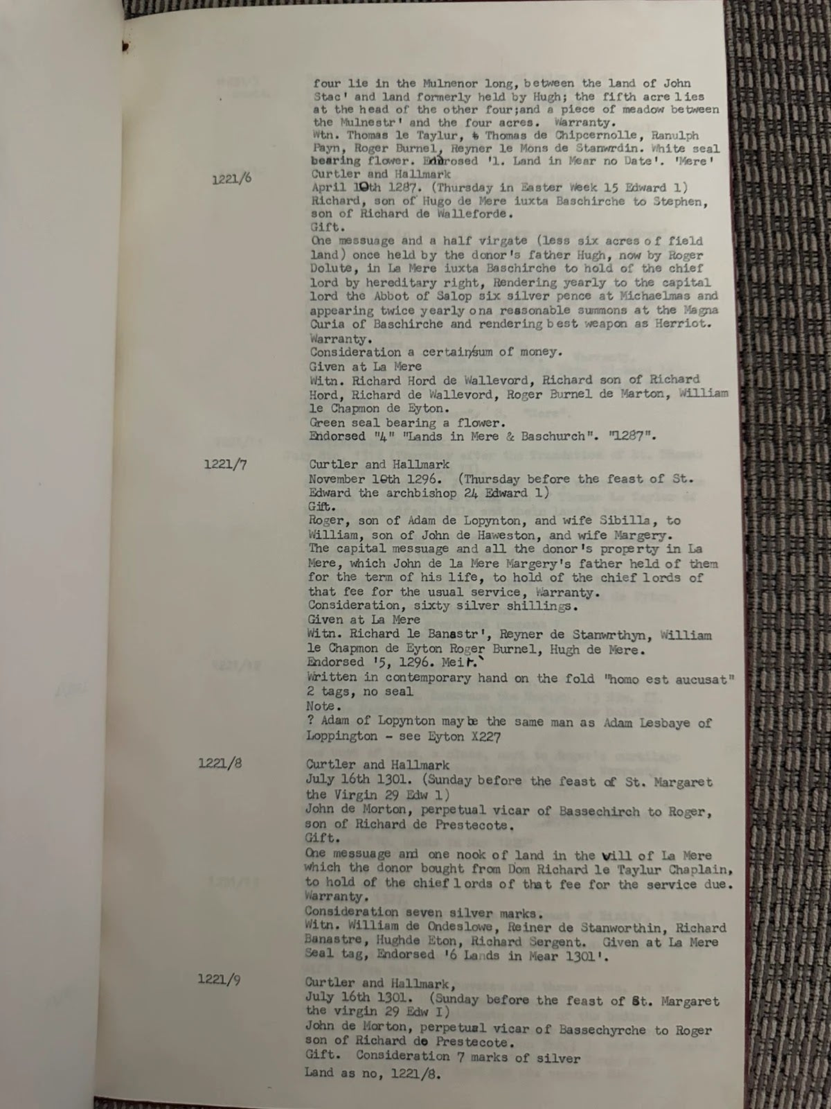 Vintage Shropshire Archive - The Mere Baschurch - Local History Genealogy