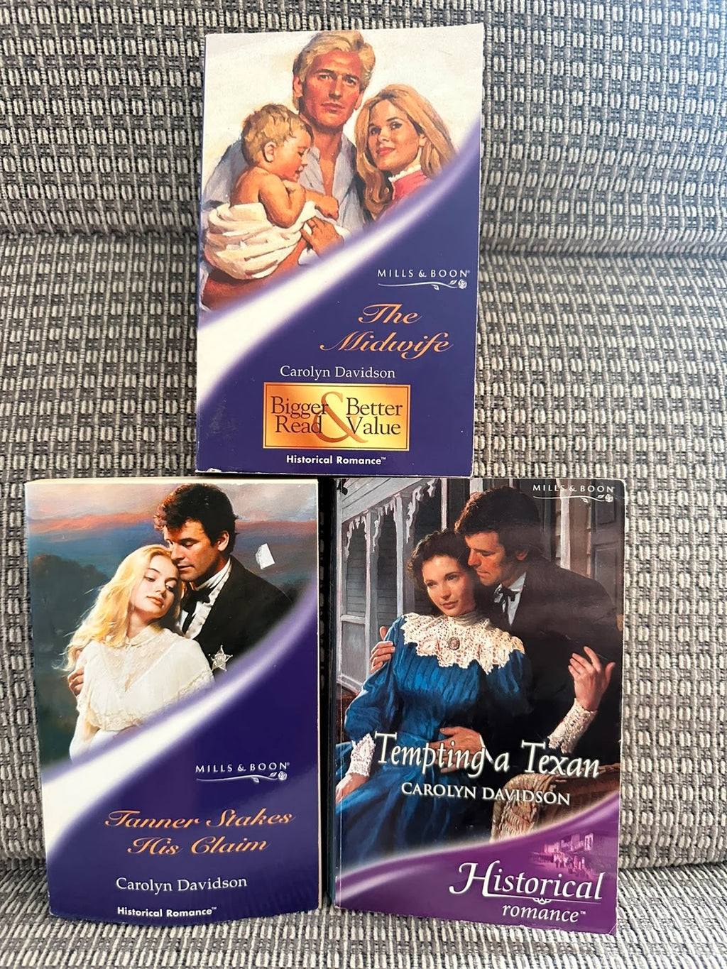 Carolyn Davidson Historical Romance Bundle x3 - Mills & Boon Paperbacks - Carolyn Davidson