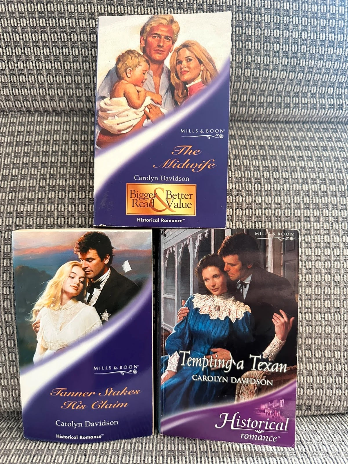 Carolyn Davidson Historical Romance Bundle x3 - Mills & Boon Paperbacks - Carolyn Davidson