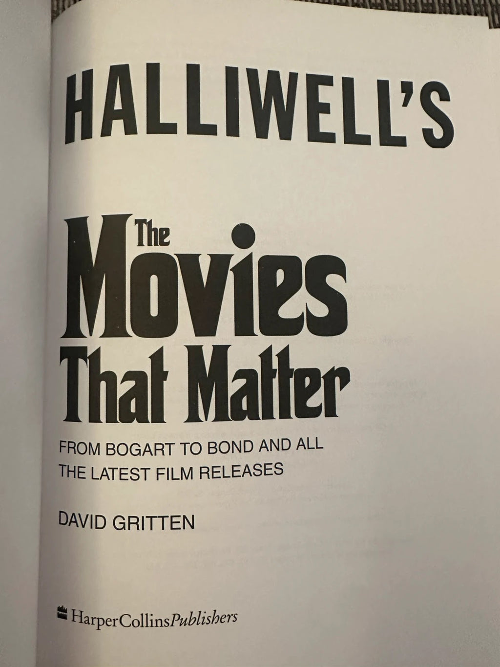 Halliwell's The Movies That Matter - David Gritten