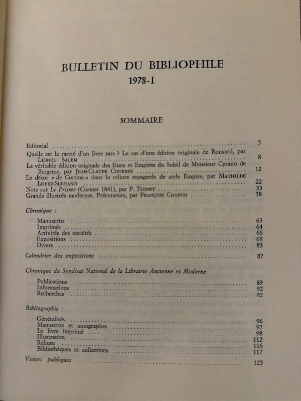 Bulletin du Bibliophile