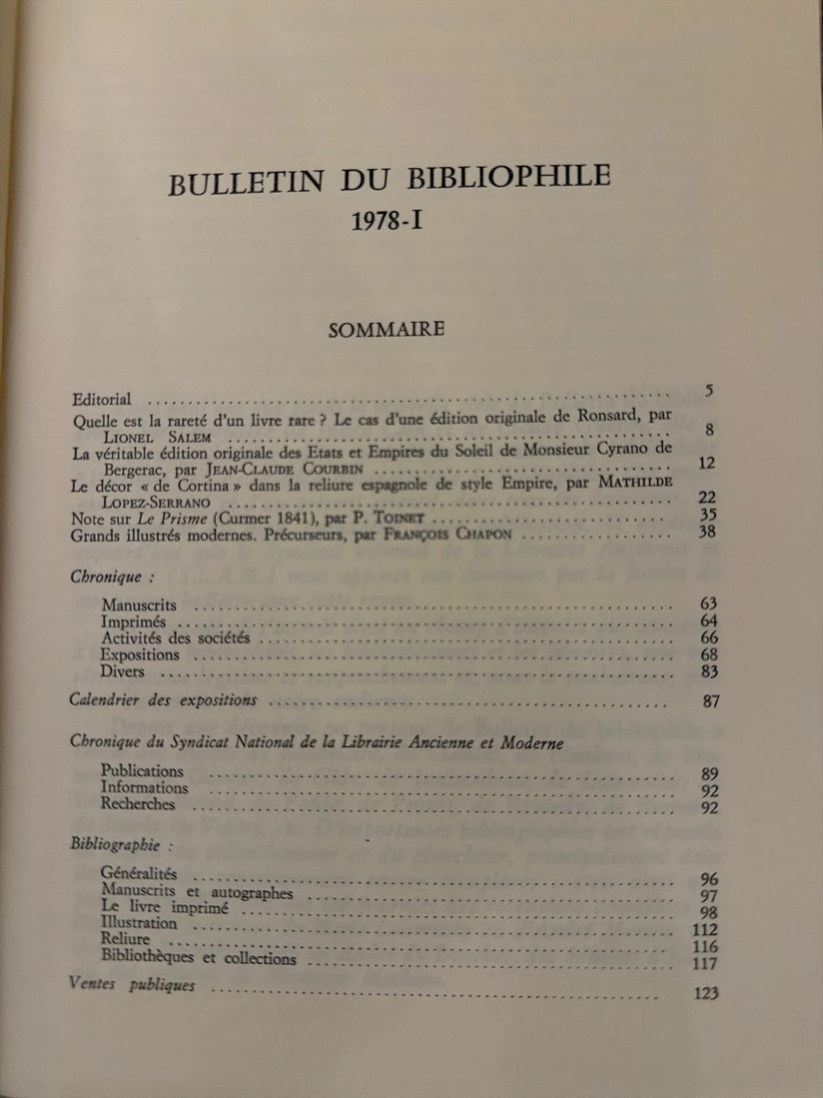 Bulletin du Bibliophile