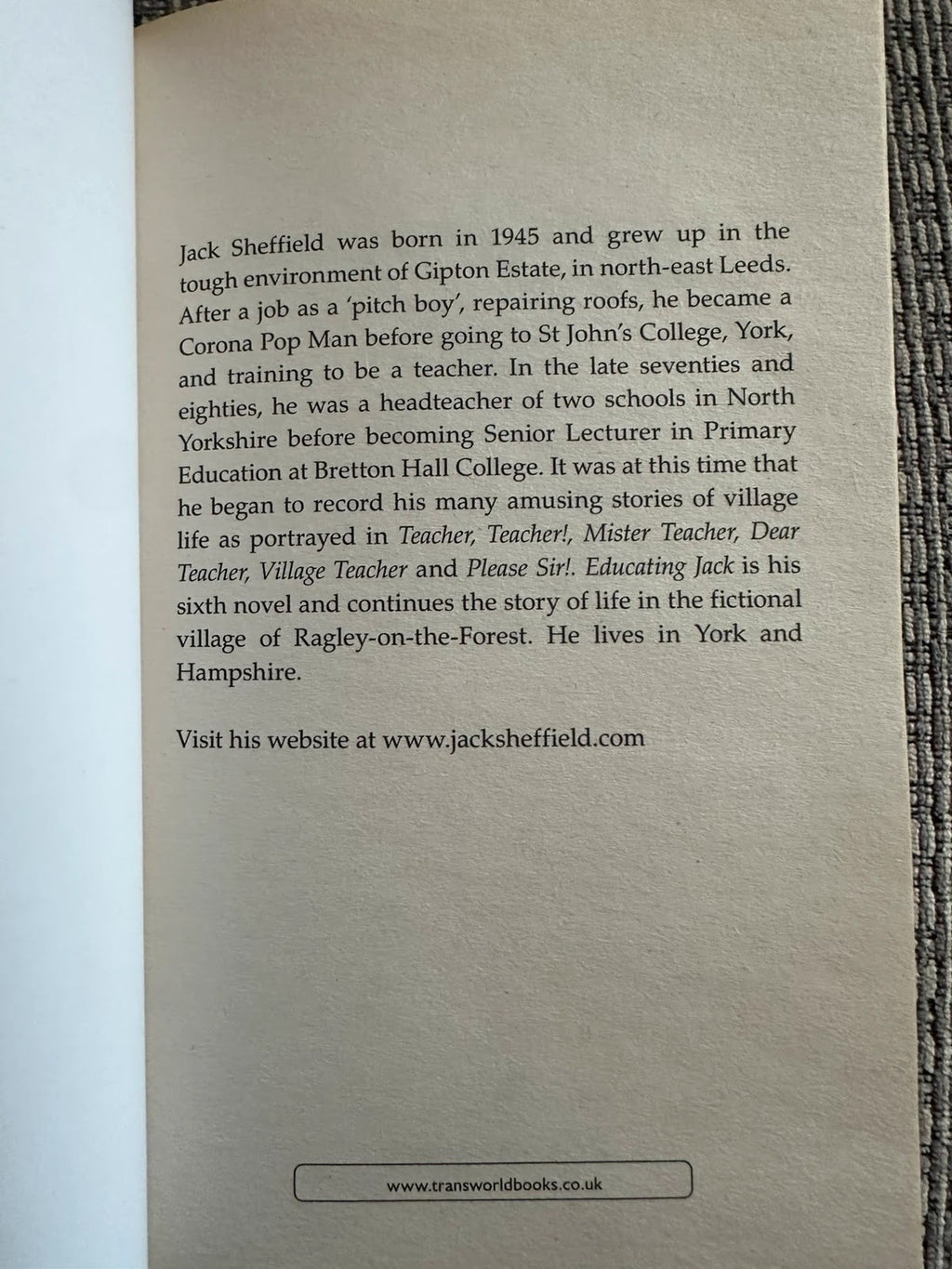 Educating Jack - Jack Sheffield