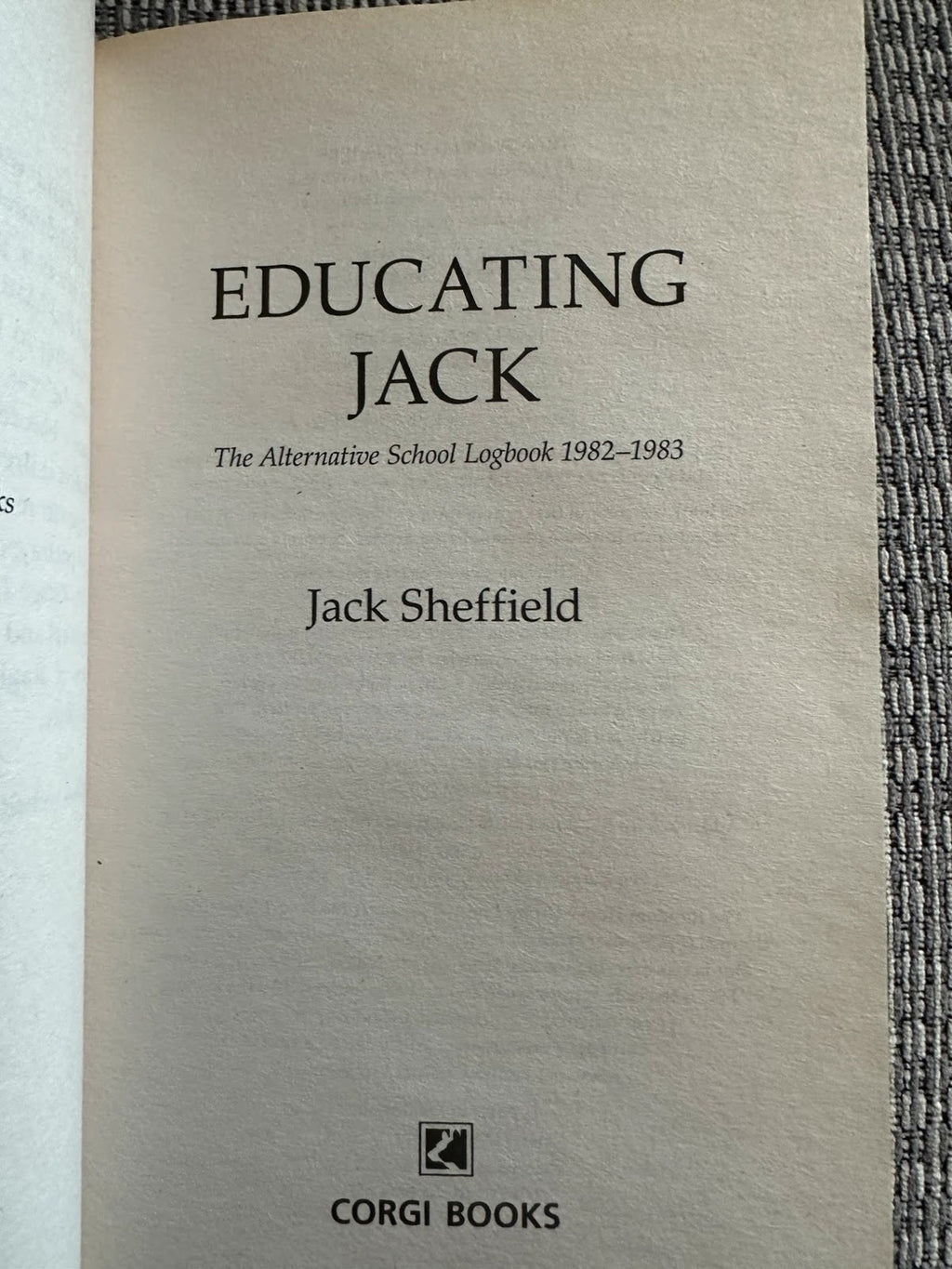 Educating Jack - Jack Sheffield