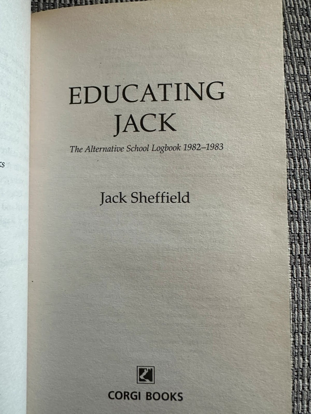 Educating Jack - Jack Sheffield