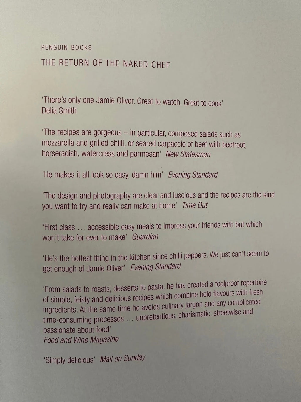 The Return of the Naked Chef - Jamie Oliver