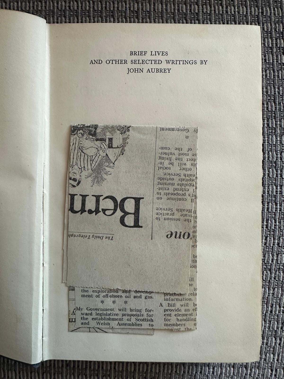 Brief Lives - John Aubrey