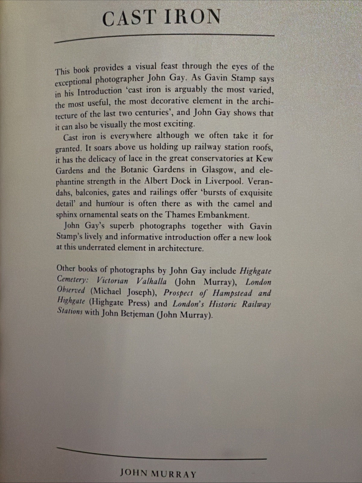 Cast Iron - John Gay